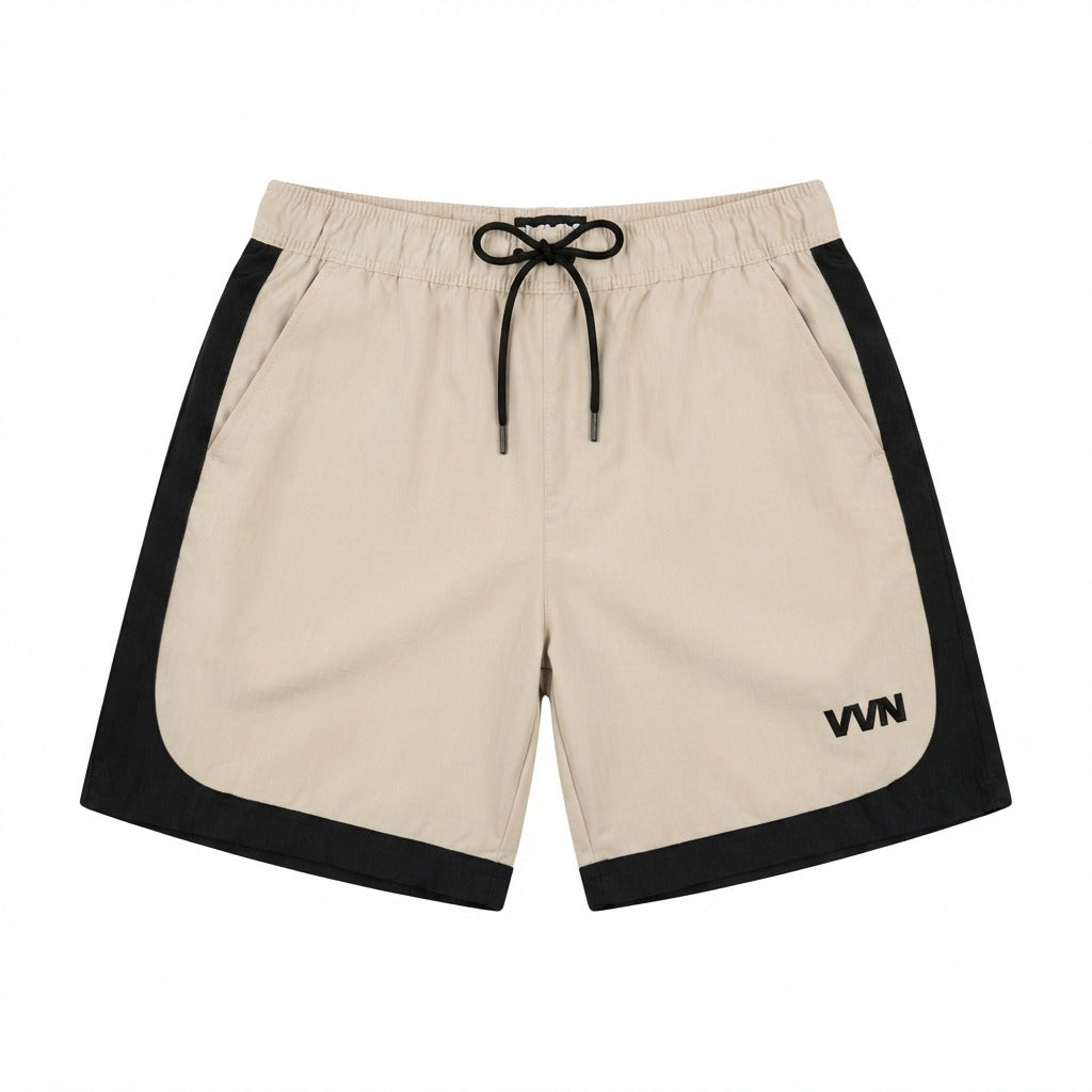 SHORT POLIAMIDA CARGO AREIA E PRETO